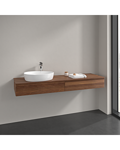 Villeroy &amp; Boch Antao vanity unit L15152HM 160x19x50cm, tap hole, washbasin top color warm walnut, warm walnut