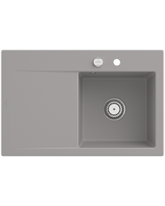 Villeroy und Boch Subway Style 45 évier encastrable 334702KD droite, avec garniture de vidage , fossil CeramicPlus, 78 x 51 cm