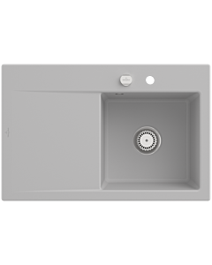 Villeroy und Boch Subway Style 45 Einbauspüle 334702SM rechts, mit Ablaufgarnitur, steam CeramicPlus, 78 x 51 cm