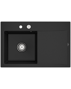 Villeroy und Boch Subway Style 45 Flat built-in sink 334802J0 left, with drain fitting, chromite CeramicPlus, 78 x 51 cm