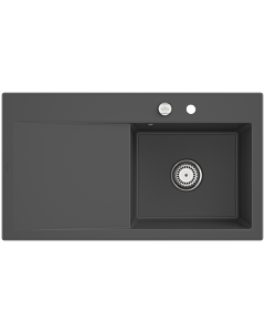 Villeroy und Boch Subway Style 50 built-in sink 335102i4 bowl right, 900 x 510 mm, pop-up waste, Graphit