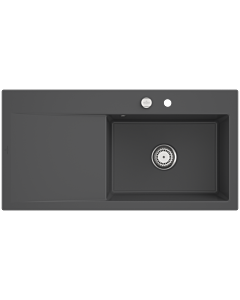 Villeroy und Boch Subway Style 60 sink 336102i4 right, with waste set, pop-up waste, 1000 x 510 mm, graphite CeramicPlus