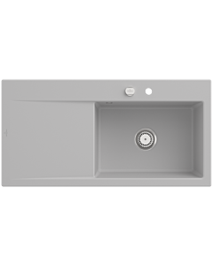 Villeroy und Boch Subway Style 60 sink 336102SM right, with waste set, pop-up waste, 1000 x 510 mm, steam CeramicPlus