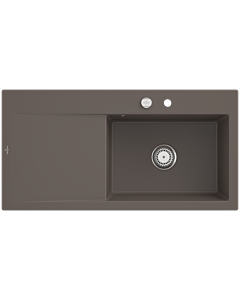 Villeroy und Boch Subway Style 60 Subway sink 336102TR basin right, pop-up waste, 1000 x 510 mm, Timber