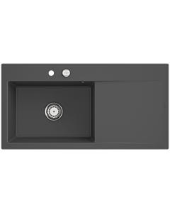 Villeroy und Boch Subway Style 60 built-in sink 336202i4 basin left, drain fitting with eccentric operation, 1000 x 510 mm, Graphite