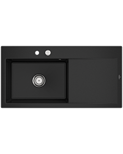 Villeroy und Boch Subway Style 60 built-in sink 336202J0 basin left, drain fitting with eccentric operation, 1000 x 510 mm, chromite