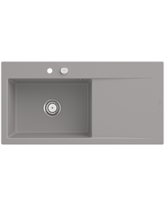 Villeroy und Boch Subway Style 60 built-in sink 336202KD basin left, drain fitting with eccentric operation, 1000 x 510 mm, Fossil