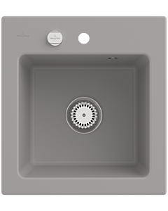 Villeroy & Boch Subway 45 XS built-in sink 678102KD with drain fitting and eccentric operation, 475 x 510 mm, Fossil