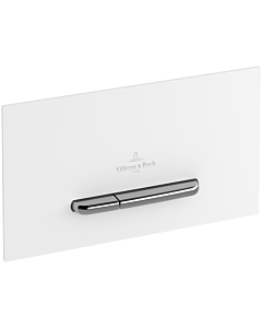 Villeroy & Boch ViConnect WC - Plaque d&#39;actionnement 92216168 double chasse, blanc , plastique, boutons chromé