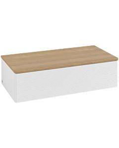 Villeroy und Boch sous vasque Antao L40101GF 100x26,8x50cm, plan vasque couleur chêne miel, laqué blanc brillant