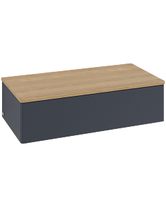 Villeroy und Boch Antao Waschtisch-Unterschrank L40101HG 100x26,8x50cm, Waschbeckenplattenfarbe honey oak, midnight blue matt lacquer