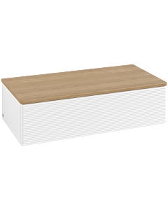 Villeroy und Boch sous vasque Antao L40101MT 100x26,8x50cm, plan vasque couleur chêne miel, laqué blanc mat