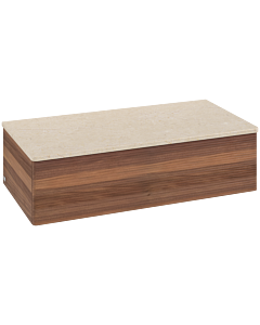 Villeroy und Boch Antao Waschtisch-Unterschrank L40103HM 100x26,8x50cm, Waschbeckenplattenfarbe botticino, warm walnut