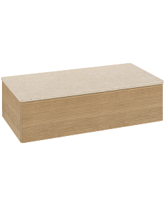 Villeroy und Boch Antao vanity unit L40103HN 100x26.8x50cm, washbasin top color botticino, honey oak