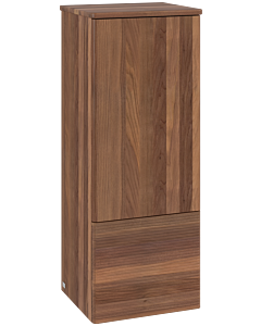 Villeroy &amp; Boch Antao central cabinet L43100HM with lighting, 1 door, 414 x 1039 x 356 mm, textured front, Warm Walnut / Warm Walnut