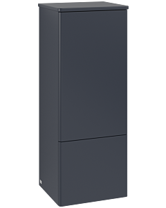Villeroy &amp; Boch Antao mid-height cabinet L44000HG with lighting, 1 door, 414 x 1039 x 356 mm, smooth front, Midnight Blue Matt Lacquer / Midnight Blue Matt Lacquer