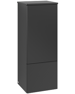 Villeroy und Boch Antao Mittelschrank L44100PD 41,4x103,9x35,6cm, Waschbeckenplattenfarbe Lack, black matt lacquer