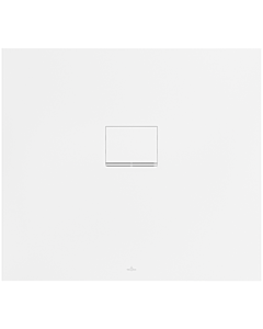 Villeroy & Boch Squaro Infinity Duschwanne UDQ1090SQI2V-RW 100 x 90 x 4 cm, Stone White, universal einbaubar