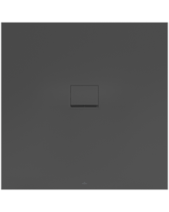 Villeroy und Boch Squaro Infinity Receveur de douche UDQ1212SQI1MV1S 120 x 120 x 4 cm, anthracite, dimensions pour montage encastré Plomberie