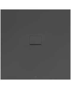 Villeroy und Boch Squaro Infinity Duschwanne UDQ1212SQI1V-1S 120 x 120 x 4 cm, anthracite, universal einbaubar