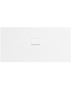 Villeroy und Boch Squaro Infinity Duschwanne UDQ1680SQI2V-RW 160 x 80 x 4 cm, Stone White, universal einbaubar