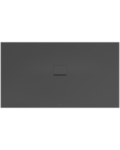 Villeroy und Boch Squaro Infinity Receveur de douche UDQ1810SQI2MV1S 180 x 100 x 4 cm, anthracite, dimensions pour montage encastré Plomberie