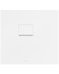 Receveur Squaro Infinity douche UDQ8075SQI2LVRW 80 x 75 Villeroy und Boch 4 cm, Blanc pierre, installation d&#39;angle contre le mur à gauche