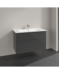 Vasque Villeroy & Boch avec meuble bas 100 cm S00503FPR1 Ensemble vasque, 100 x 50 x 60 cm, 2 tiroirs, Glossy Grey