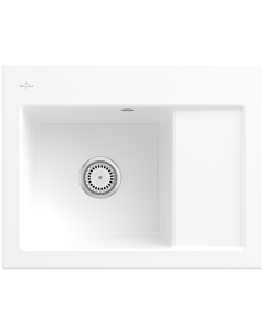 Villeroy und Boch Subway 45 Compact built-in sink 331200KG built-in sink left, 650 x 510 mm, snow white CeramicPlus
