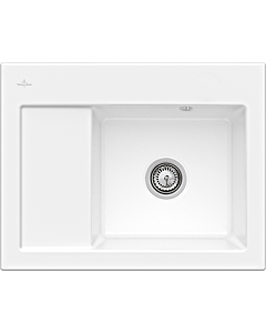 Villeroy und Boch Subway 45 Évier encastrable compact 331300KG évier encastrable à droite, 650x220x510mm, blanc neige CeramicPlus
