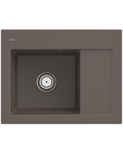 Villeroy und Boch Subway 45 Évier compact à encastrer 331200TR évier à encastrer à gauche, 650x220x510mm, bois CeramicPlus