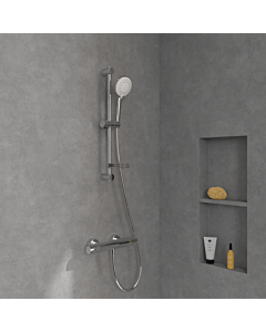 Villeroy & Boch Universal Showers Ensemble de douche TVS10900400061, 3 jets, mural, chromé