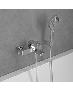 Villeroy und Boch Einhebel-Badewannenarmatur TVT12500100061 Architectura Square 210x101x198mm Chrom