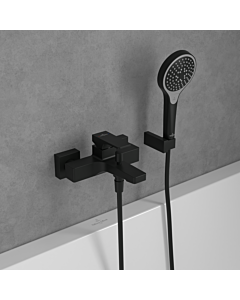 Villeroy und Boch Single Lever Bathtub Mixer TVT125001000K5 Square 210x101x198mm Matt Black