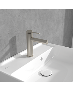 Villeroy und Boch Loop + Friends single lever basin mixer TVW10610315364 without pop-up waste, brushed nickel black