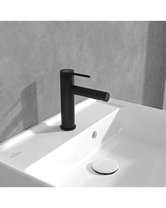 Villeroy und Boch Loop + Friends single lever basin mixer TVW106103153K5 without pop-up waste, matt black