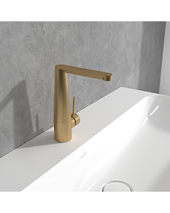 Villeroy und Boch Conum monocommande mitigeur lavabo TVW12700400076 avec push-open garniture de vidange , or brossé