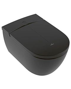 Villeroy und Boch ViClean -I100 shower- WC rimless V0E100R7 595x385x400mm, oval shape, Glossy Black CeramicPlus