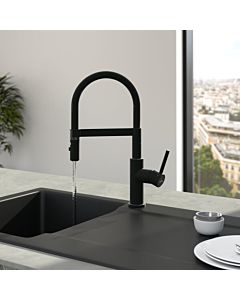 Villeroy und Boch Steel Expert Compact Küchenarmatur 92730006 Umstellung Strahl/Brause, schwarz matt