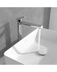 Villeroy et Boch Liberty mitigeur de lavabo avec bec haut TVW10700600061  sans garniture de vidage, chromé, AquaSmart