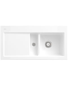 Villeroy und Boch Subway 60 Einbauspüle 671200R1 Spülbecken rechts, 1000x510mm, weiß alpin CeramicPlus