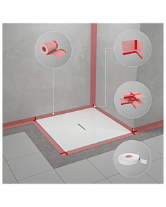Villeroy und Boch Dichtsystem U94091100 für alle Duschwannenmodelle, für Einbau