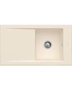 Villeroy & Boch Timeline Built-in sink 330702FU with drain fitting and eccentric operation, Ivory