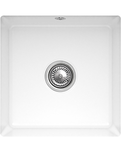 Villeroy und Boch évier sous plan 332502KG avec garniture de vidage et actionnement excentrique, Blanc Neige