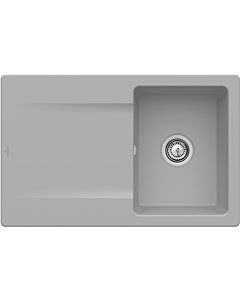 Villeroy und Boch Flush-mounted sink 33342FKD with drain fitting and eccentric actuation, Fossil