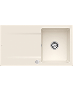 Villeroy und Boch Flush-mounted sink 33352FKR with drain fitting and eccentric actuation, Crema