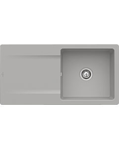 Villeroy und Boch Siluet Flush-mounted sink 33362FKD with drain fitting and eccentric operation, Fossil