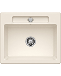 Villeroy und Boch Siluet évier à chasse d&#39;eau 33462FKR avec garniture de vidage et actionnement excentrique, Crema