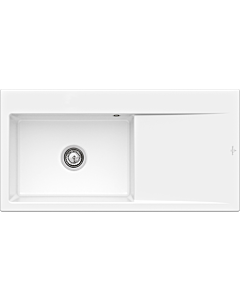 Villeroy und Boch Subway Style 60 Spüle 336200R1 Spülbecken links, 510 mm, weiß alpin CeramicPlus