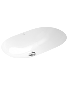 Villeroy und Boch O.novo Unterbau-Waschtisch 416250R1 53 x 32 cm, weiß C-plus, ohne Hahnloch, mit Überlauf
